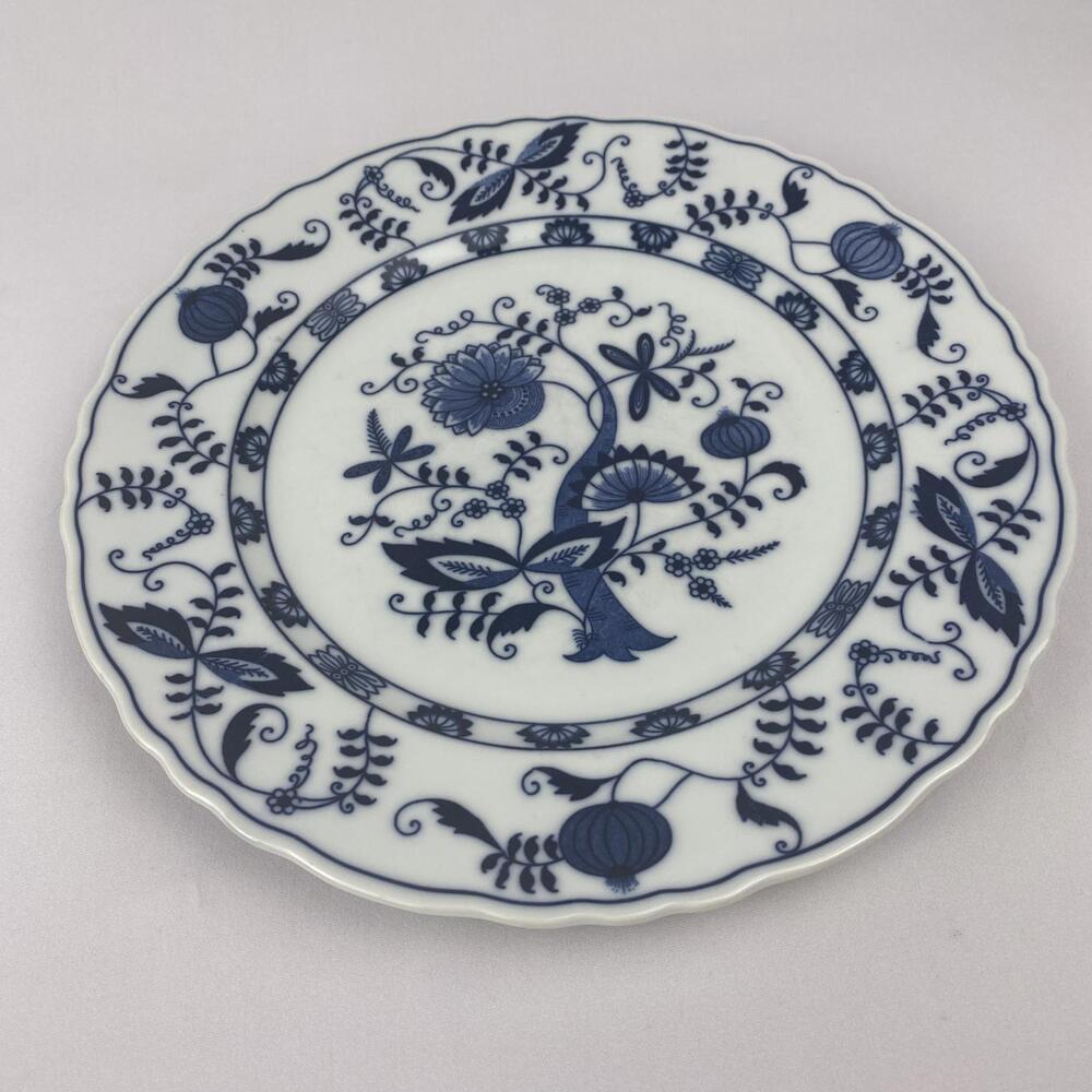 Vienna Woods Delft Blue Vintage Floral Design Plate - Blue & White Porcelain